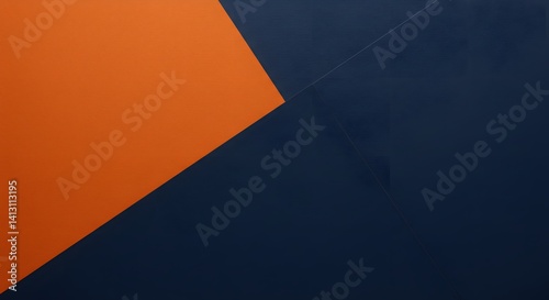 yellow and blue, Sharp Zigzag Geometric Design in Orange and Dark Blue