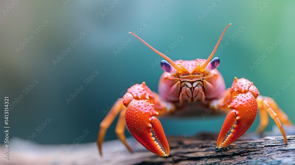 a close up of a crab