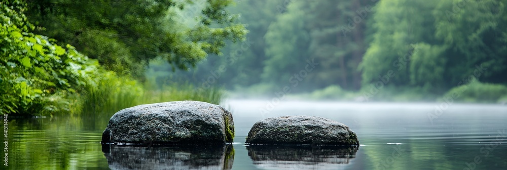 Two large rocks