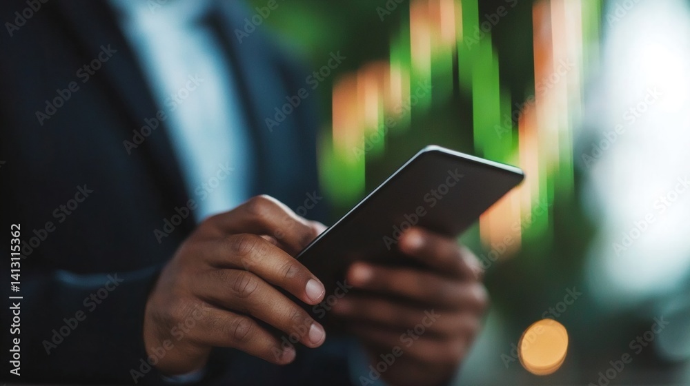 A man is holding a cell phone in his hand