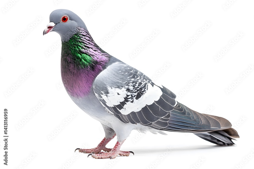 Fototapeta premium Regal Dragoon Pigeon with Powerful Posture