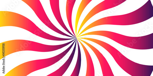 Abstract multiple colors and white beam flare banner, cartoon, template geometric creative rays and sunburst backdrop background. Spiral starburst and striped pattern abstract retro sun line texture.