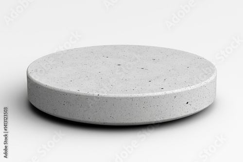 Minimalist Gray Concrete Round Plate Abstract for Modern Home Decor and Interior Design