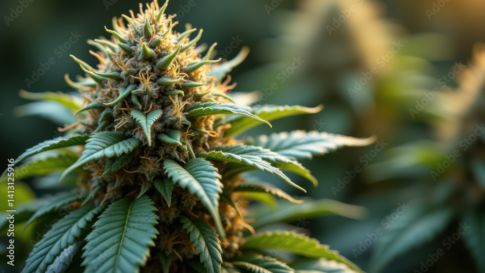 Close-up of marijuana buds with THCA crystals, showcasing their texture and natural beauty. Close-up of marijuana buds with THCA crystals, showcasing their texture and natural beauty.