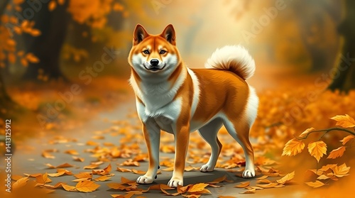 Poetry of a Shiba Inu in the Garden