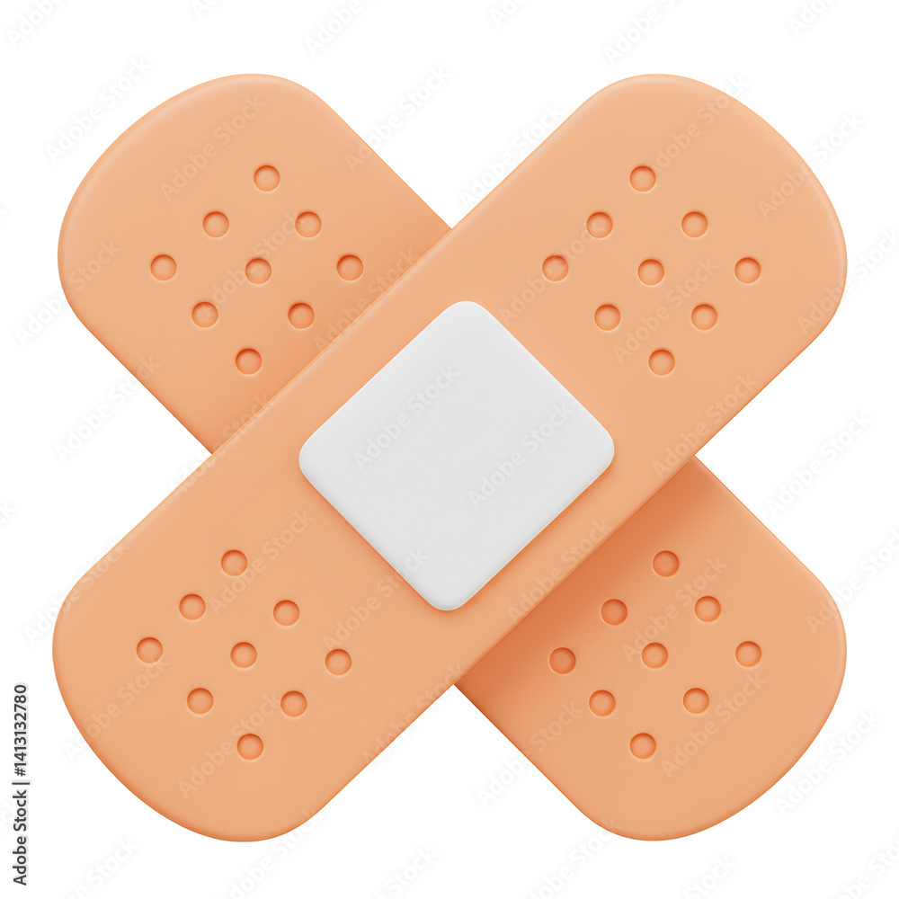 Medical Bandages Crossed for Wound Care Illustration Medical Bandages Crossed for Wound Care Illustration