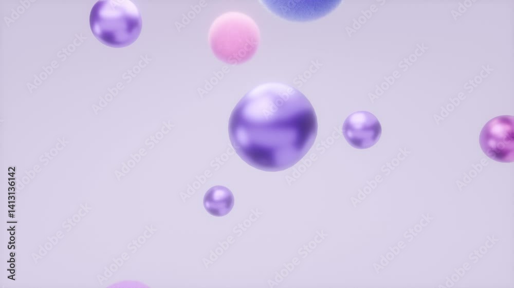 3d fashion background with bouncing balls