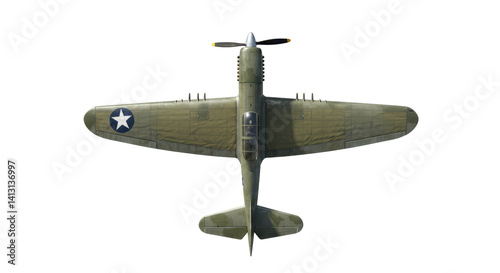 Quadro em tela Isolated World War II Airplane