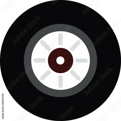 vinyl record on white background
