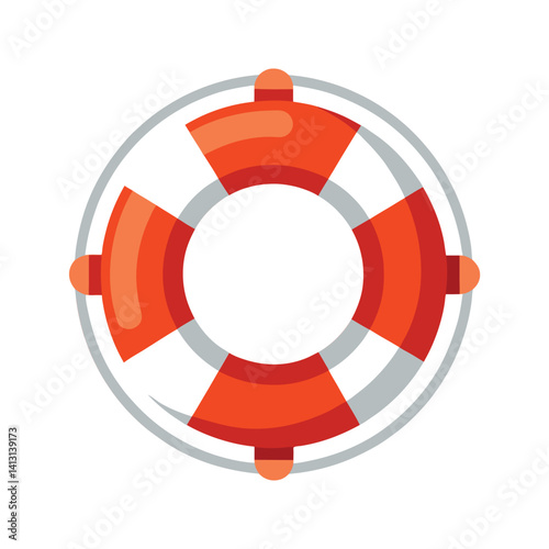 Lifebuoy icon silhouette vector with white background