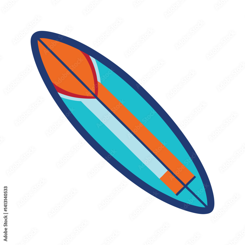 Surfboard icon silhouette vector with white background Surfboard icon silhouette vector with white background