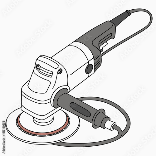 Illustration Of An Electric Orbital Sander For Woodworking Projects And Home Improvement
