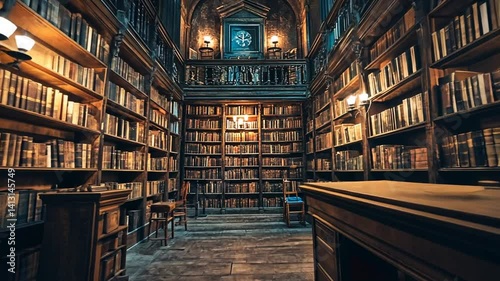 An Old Library: Exploring Rows upon Rows of Classic Books in a Literary Haven