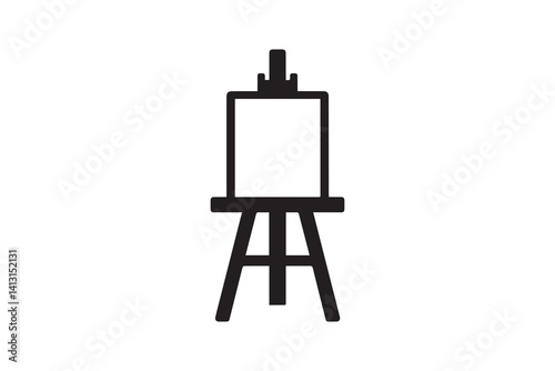 simple Easel silhouette icon vector isolated in white background	