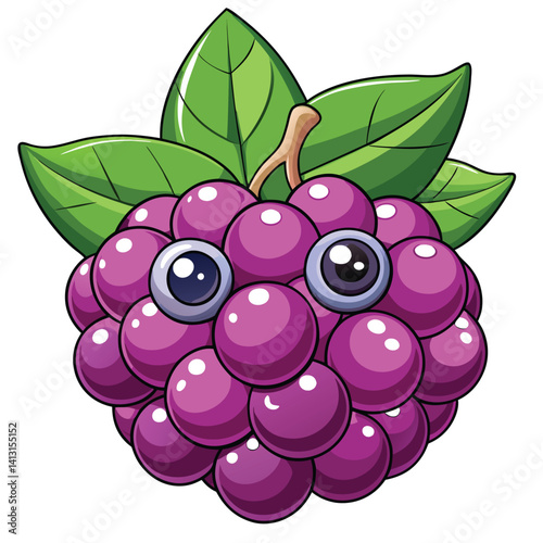 Cute cartoon berry with eyes (1)