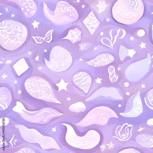 cute purple pattern background