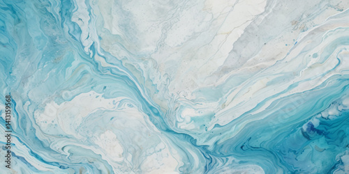 Vector watercolor ocean wave line blue and white background. Ocean sea art with natural template. Seamless soft blue ocean pattern wave water background.
