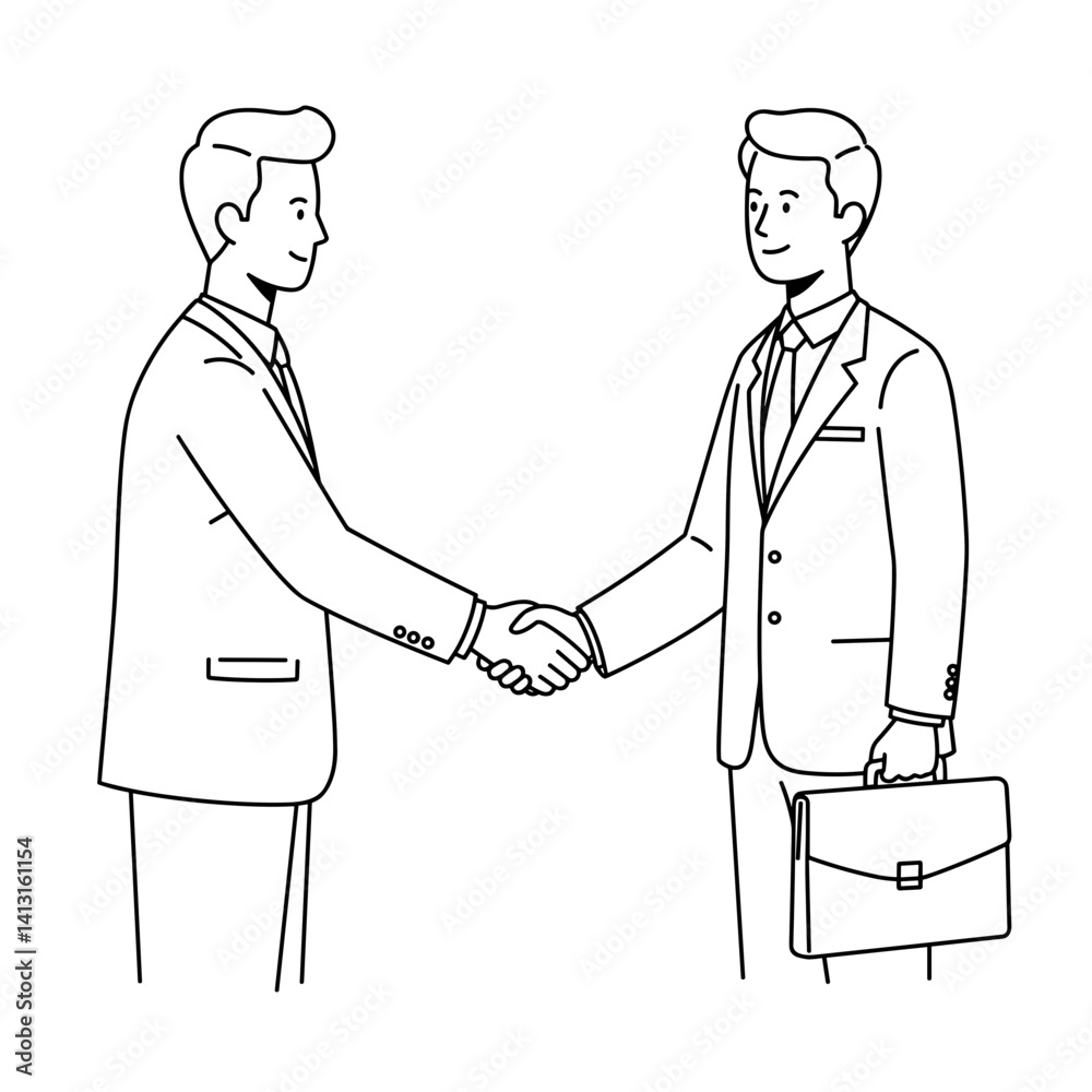 Confident job candidate handshake between two professionals Confident job candidate handshake between two professionals
