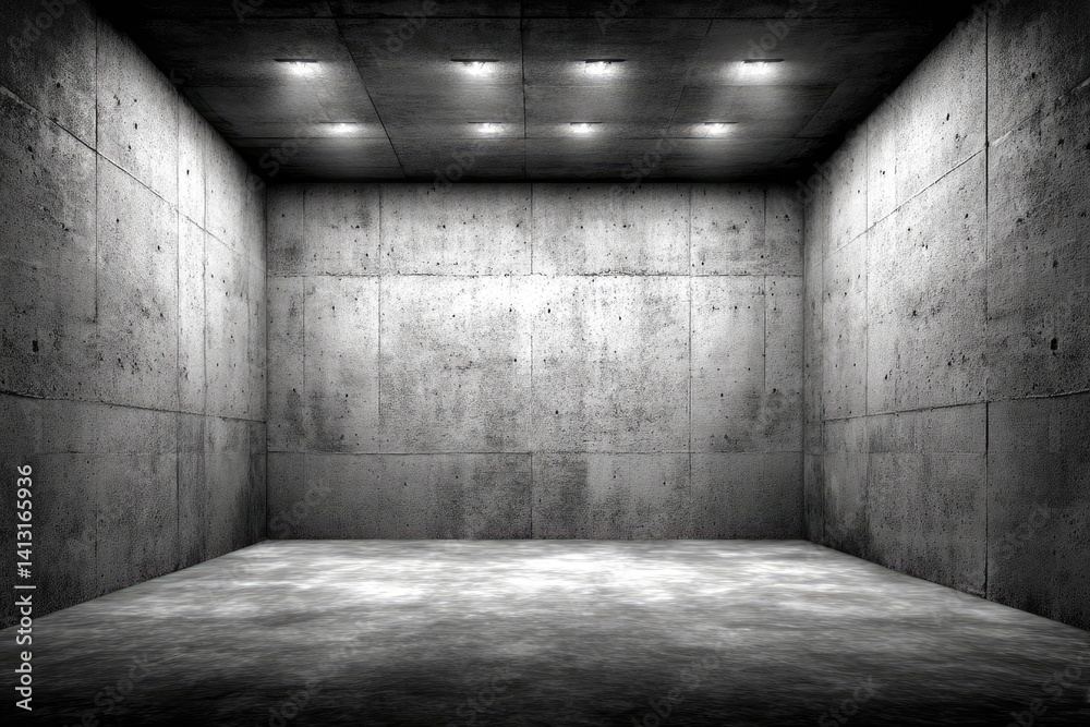 Empty concrete room with spotlights (1) Empty concrete room with spotlights (1)