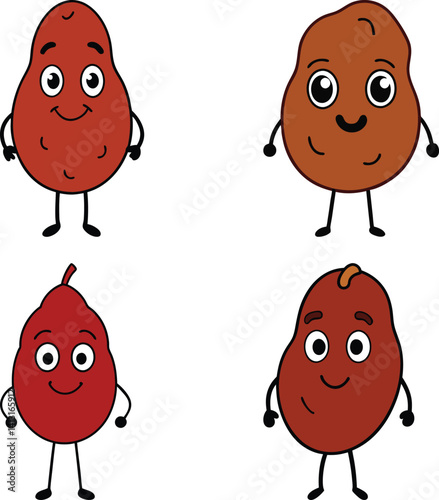 Cute raisin cartoon vector