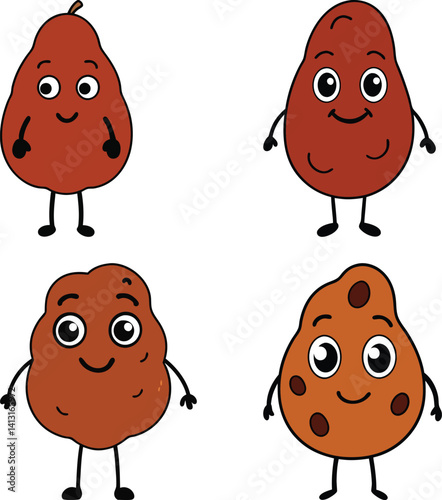 Cute raisin cartoon vector