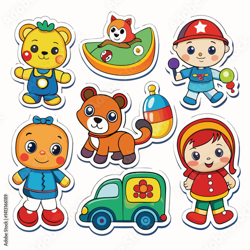 Colorful cartoon toys for kids