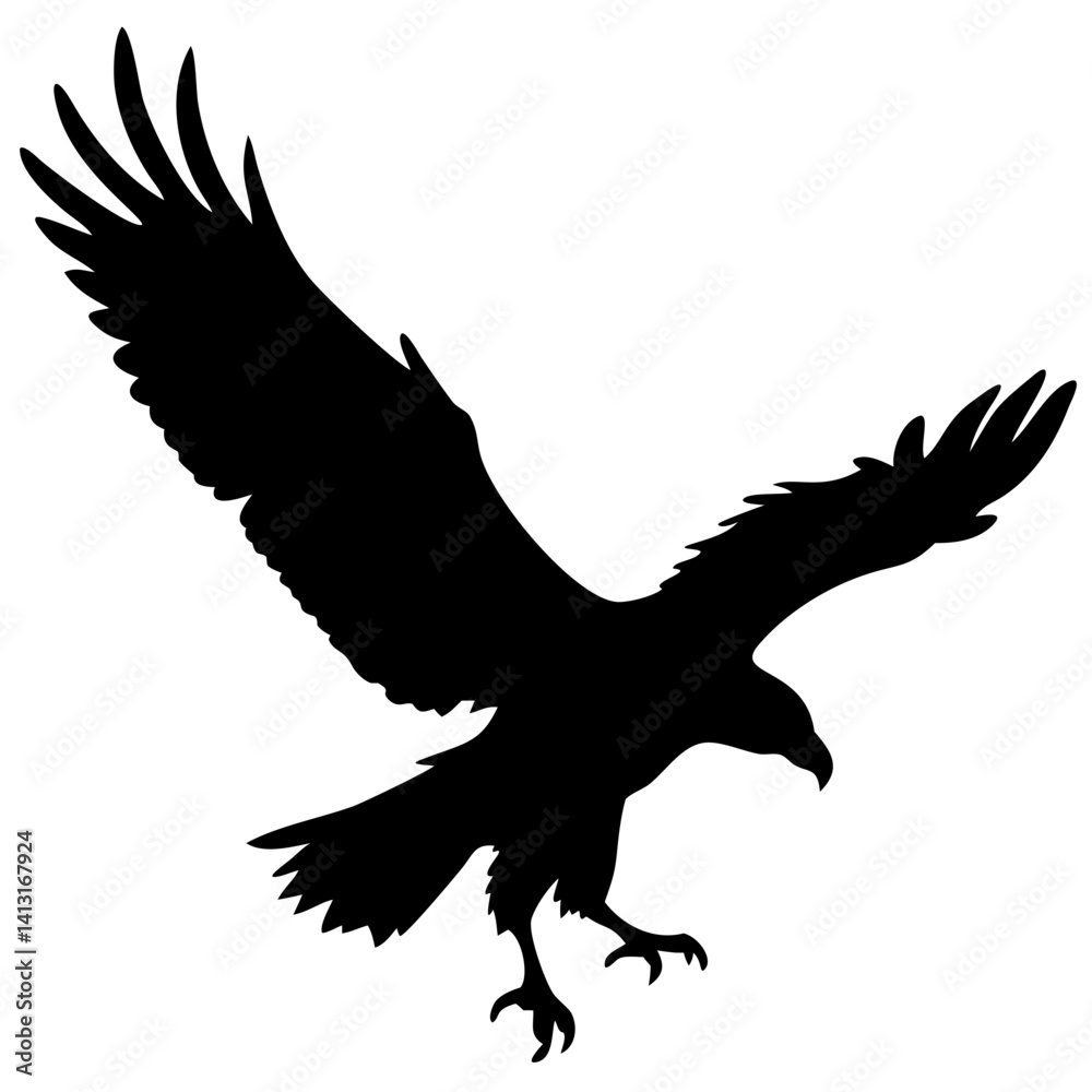 Fototapeta premium flaying eagle isolated on white background
