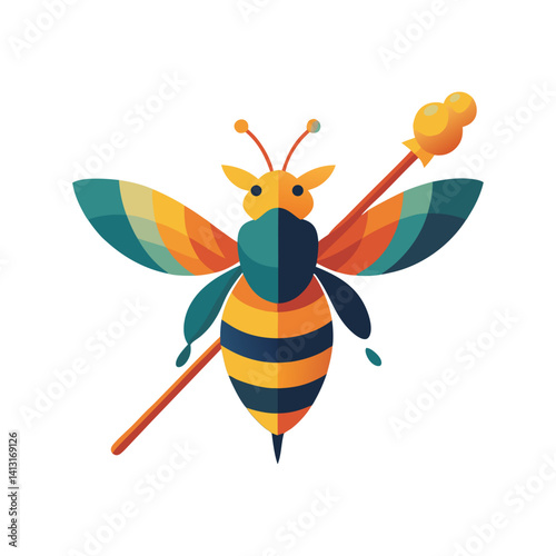 colorful bee character