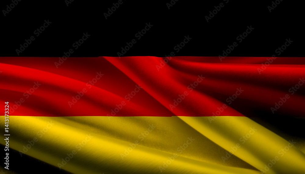 Obraz premium Germany national flag on wavy background