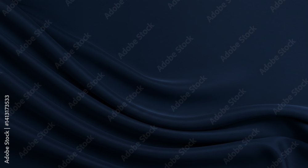 Obraz premium Abstract dark blue background. Silk satin. Navy blue color. Elegant background