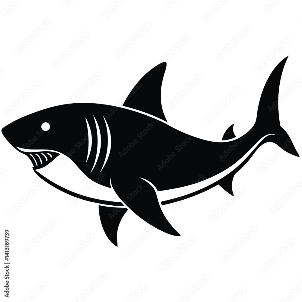Fototapeta premium Shark Ocean Predator Vector