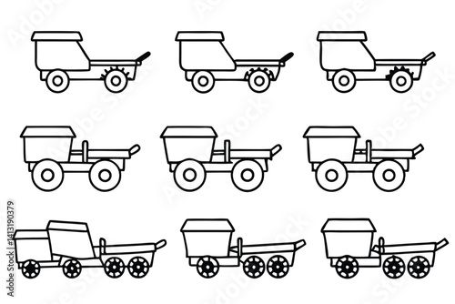 Agricultural Manure Spreader Vectors