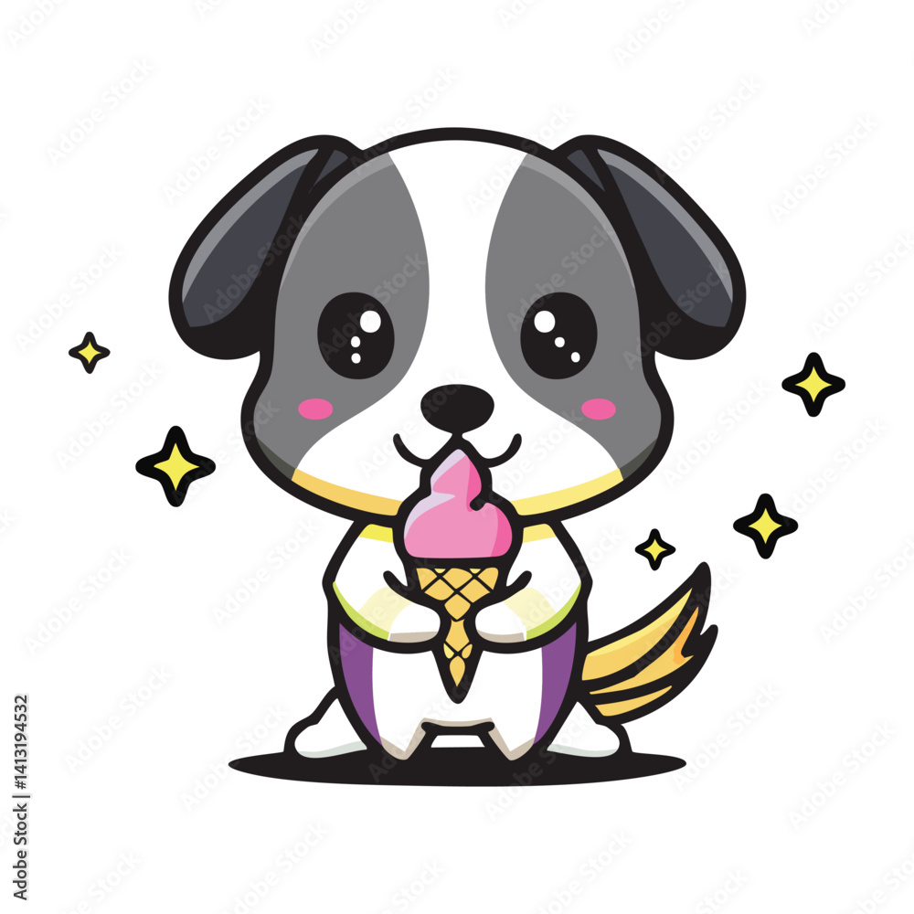 Obraz premium dog vector illustration.Food & Treats Dogs 