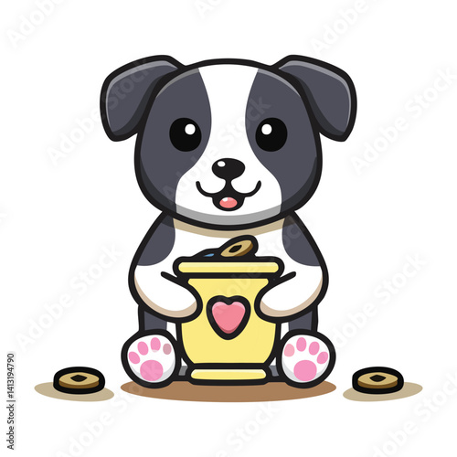 dog vector illustration.Food & Treats Dogs 
