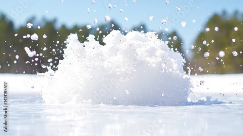 Wallpaper Mural Whimsical snow sculpture winter wonderland scene holiday festive frosty Torontodigital.ca