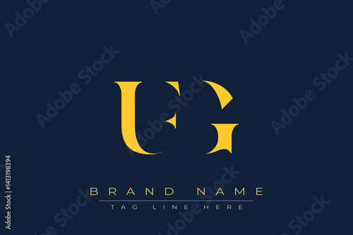 Bild auf Leinwand UFG abstract letter logo design