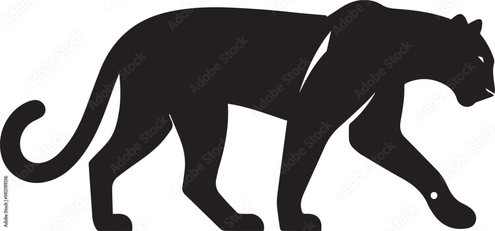 Black Panther Silhouette Vector Walking in Side Profile
Black Panther Silhouette Vector Walking in Side Profile