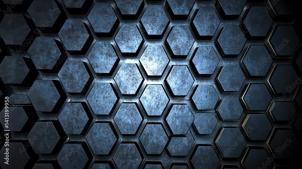 Abstract geometric hexagonal pattern