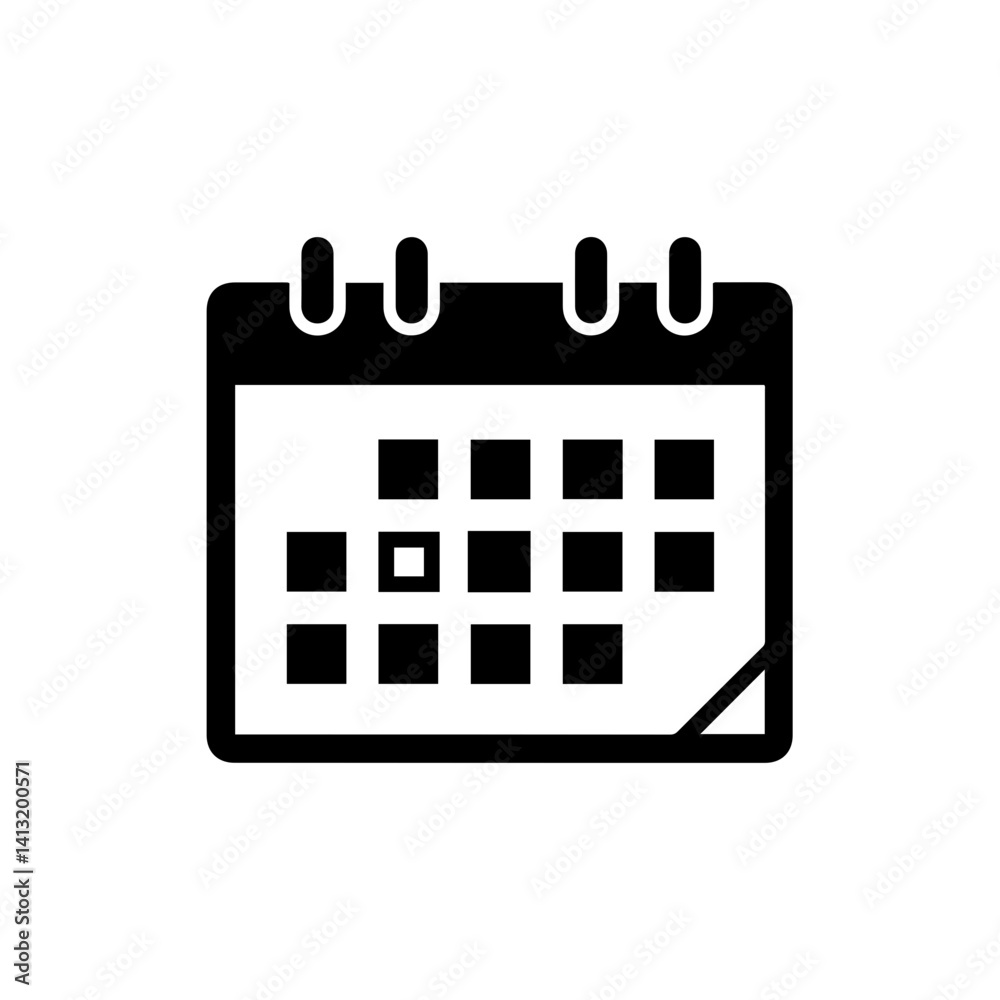 Calendar with Event Highlighted for Scheduling Icon Calendar with Event Highlighted for Scheduling Icon