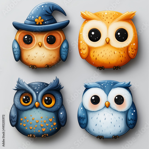 Bundle of tiny enchanted owls