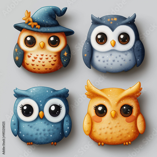 Bundle of tiny enchanted owls