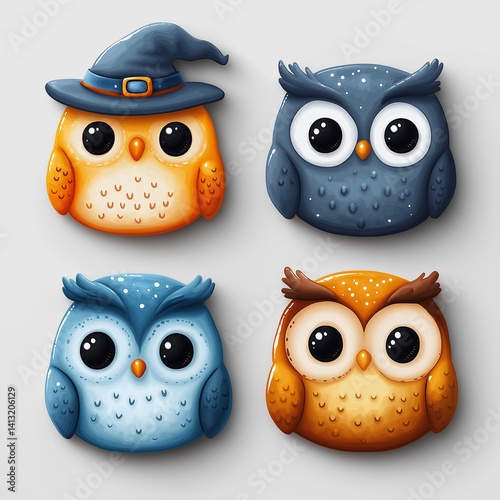 Bundle of tiny enchanted owls