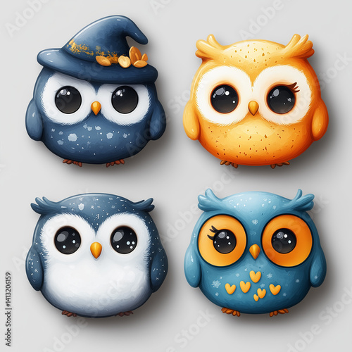 Bundle of tiny enchanted owls