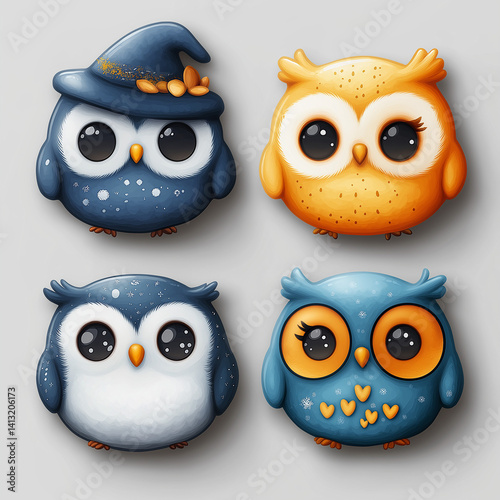 Bundle of tiny enchanted owls