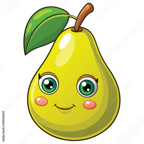 Cute Pear with a Face