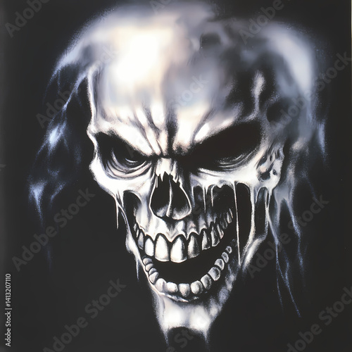 Skull solid black