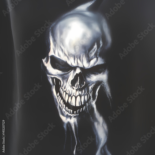 Skull solid black