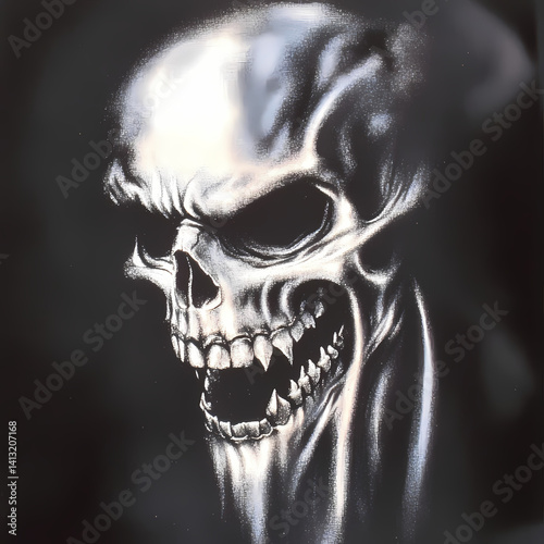 Skull solid black