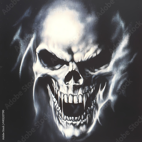 Skull solid black