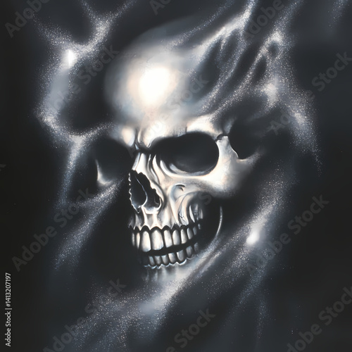Skull solid black